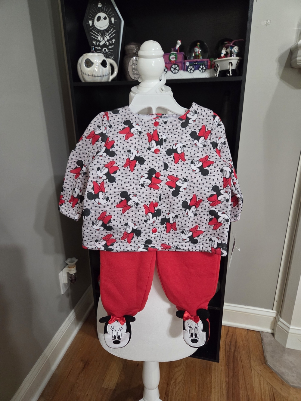 Minnie Mouse Red & White Girls Pajama Set